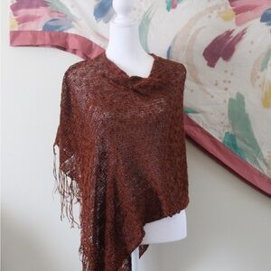 Rust Color Knit Shawl
